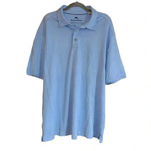 Tommy Bahama Light Blue Short Sleeve Polo Shirt Size XL